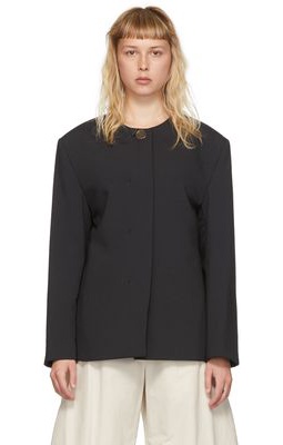 AMOMENTO Black Polyester Blazer
