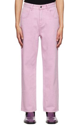 CALVINLUO Purple Washed Jeans