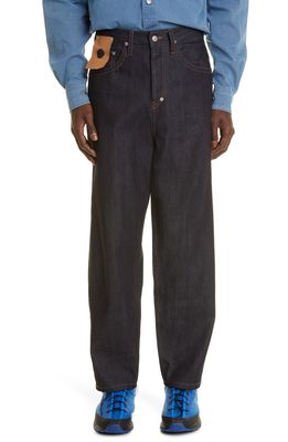 Craig Green Embroidered Hole Jeans in Raw Indigo
