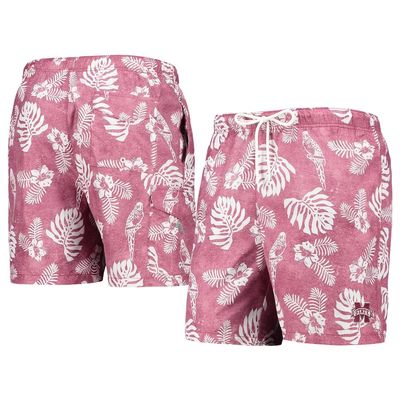 Men's Tommy Bahama Maroon Mississippi State Bulldogs Naples Parrot in Paradise Swim Shorts