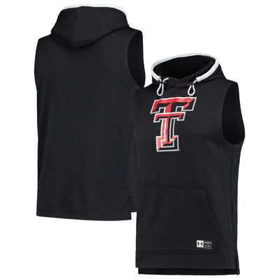Men's Under Armour Black Texas Tech Red Raiders Game Day Tech Sleeveless Hoodie