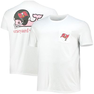 Men's Vineyard Vines White Tampa Bay Buccaneers Big & Tall Helmet T-Shirt