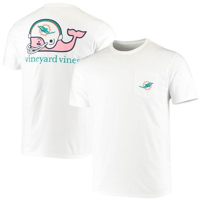 Men's Vineyard Vines White Miami Dolphins Big & Tall Helmet T-Shirt