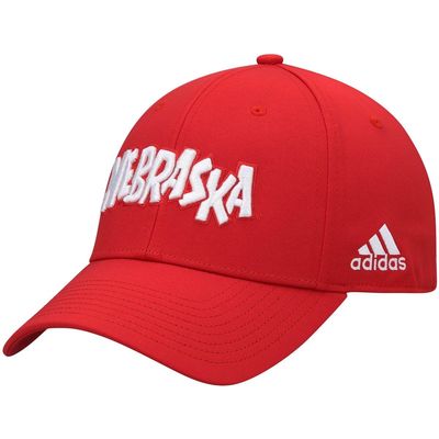 Men's adidas Scarlet Nebraska Huskers Team Flex Hat