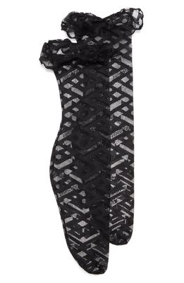 VERSACE Monogram Dress Socks in Black
