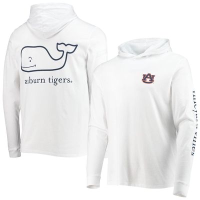 Men's Vineyard Vines White Auburn Tigers Campus 2.0 Long Sleeve Hoodie T-Shirt