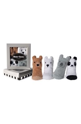 Trumpette Bear Cave Assorted 4-Pack Socks in Assorted Neutral