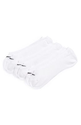 NIKE 3-Pack No-Show Socks in White/black