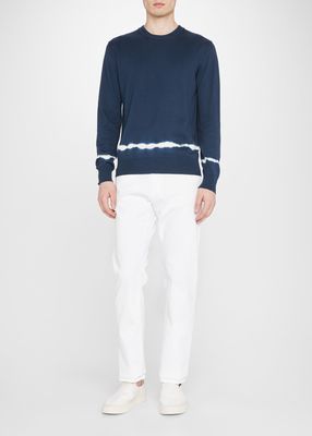 Men's Girocollo Tie-Dye Crewneck Sweater