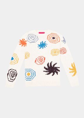 Men's Stars & Spirals Handspun Cotton Knit Sweater