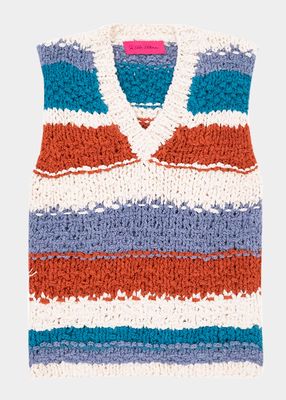 Men's Colorblock Chenille Boucle Sweater Vest