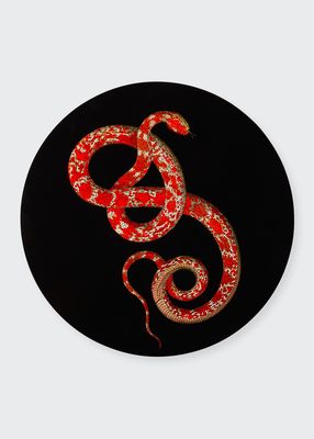 Montecristo Serpenti Round Placemat, Red