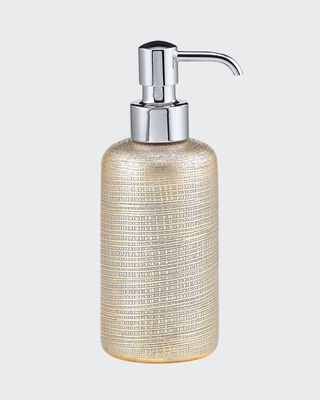 Woven Metallic Pump Dispenser with Chrome Polished Top