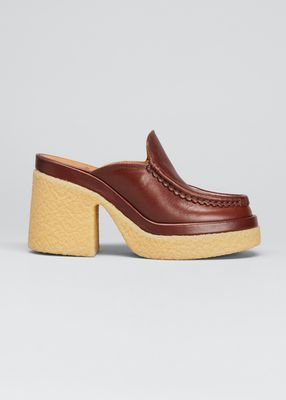Jamie Leather Loafer Pumps