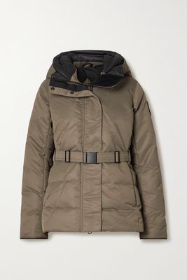 Canada Goose - Mckenna Hooded Belted Quilted Performance Satin Down Jacket - Neutrals