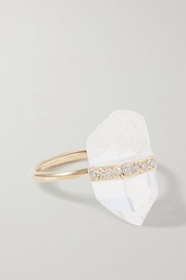 JIA JIA - 14-karat Gold, Quartz And Diamond Ring - 7