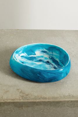 Dinosaur Designs - Rock Medium 22cm Swirled Resin Bowl - Blue