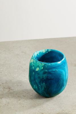 Dinosaur Designs - Rock Large 9.5cm Swirled Resin Cup - Blue