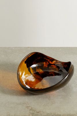 Dinosaur Designs - Leaf Small 21cm Swirled Resin Bowl - Brown