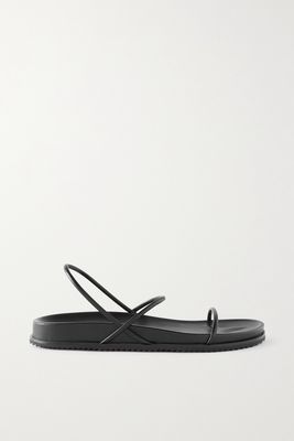 ST. AGNI - Pina Leather Slingback Sandals - Black