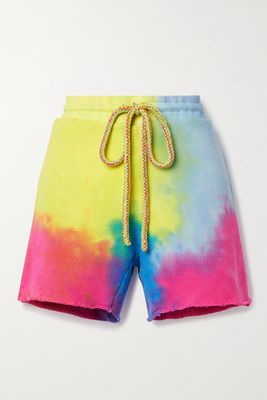 The Elder Statesman - Reflection Tie-dyed Cotton And Cashmere-blend Jersey Shorts - Pink