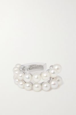 Diane Kordas - 14-karat White Gold Pearl Ear Cuff - one size