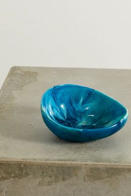 Dinosaur Designs - Flow 15cm Swirled Resin Dessert Bowl - Blue