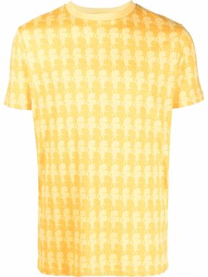 Karl Lagerfeld all-over Karl-print T-shirt - Yellow