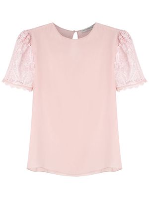 Martha Medeiros Basic crepe silk T-shirt - Pink