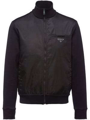 Prada Re-Nylon panelled bomber jacket - Black