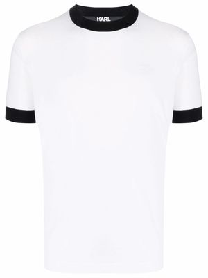 Karl Lagerfeld two-tone knit T-shirt - White