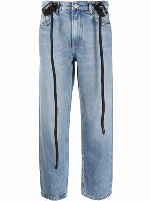 Frenken drawstring wide-leg jeans - Blue