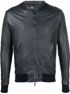 Giorgio Brato zip-fastening leather jacket - Black