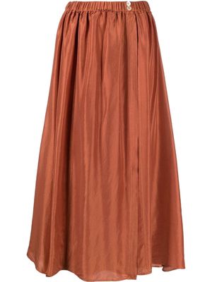 Forte Forte high-waist pleated skirt - Brown