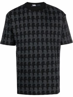 Karl Lagerfeld monogram-print cotton T-shirt - Black