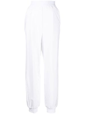 Alberta Ferretti cut-out detail track pants - White