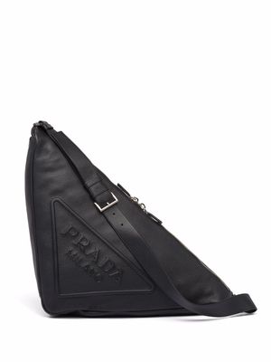 Prada leather Triangle shoulder bag - Black