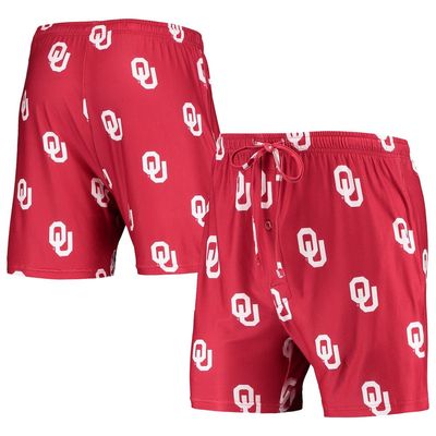 Men's Concepts Sport Crimson Oklahoma Sooners Flagship Allover Print Jam Shorts