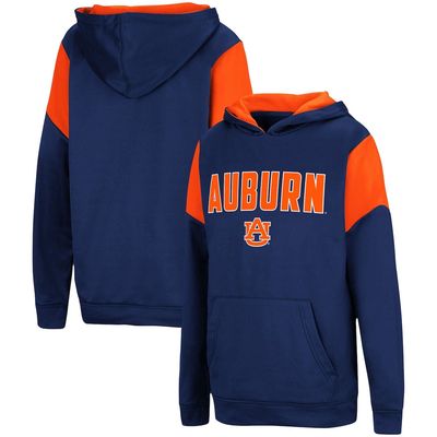 Youth Colosseum Navy Auburn Tigers VF Cut Sew Pullover Hoodie