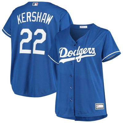 PROFILE Women's Clayton Kershaw Royal Los Angeles Dodgers Plus Size Replica Player Jersey
