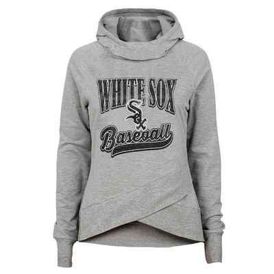 Outerstuff Girls Youth Heathered Gray Chicago White Sox America's Team Raglan Pullover Hoodie in Heather Gray
