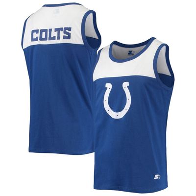 Men's Starter Royal/White Indianapolis Colts Team Touchdown Fashion Tank Top