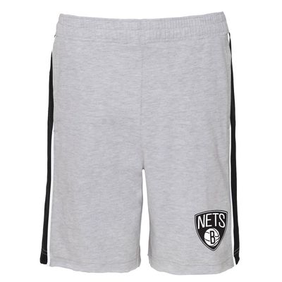 Outerstuff Youth Heathered Gray Brooklyn Nets Wingback Shorts in Heather Gray