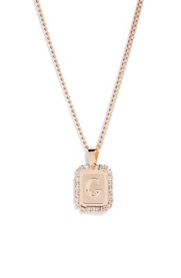 Bracha Royal Initial Card Necklace in Gold- G