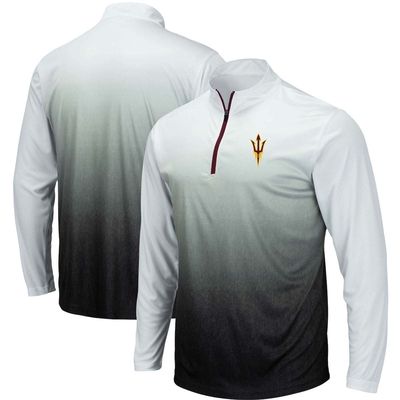 Men's Colosseum Gray Arizona State Sun Devils Magic Team Logo Quarter-Zip Jacket