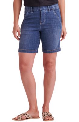 Jag Jeans Maddie Pull-On Denim Chino Shorts in Coral Blue