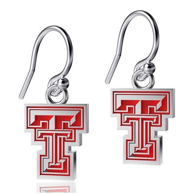 Women's Dayna Designs Texas Tech Red Raiders Silver Enamel Dangle Earrings