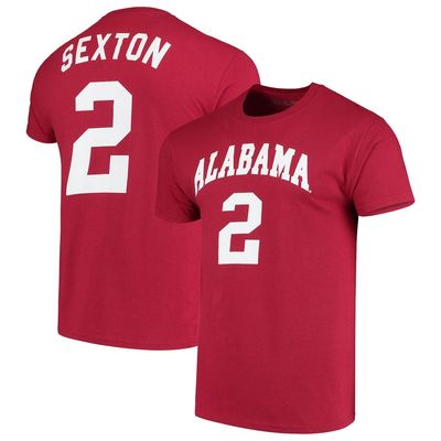 Men's Original Retro Brand Collin Sexton Crimson Alabama Crimson Tide Alumni Basketball Jersey T-Shirt