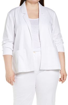 Eileen Fisher Organic Cotton Blend Blazer in White