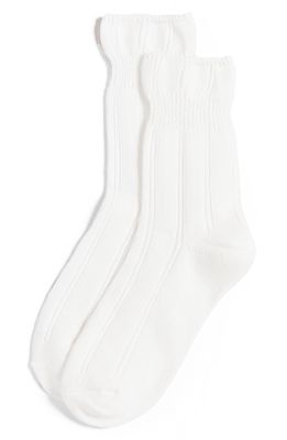 Stems 2-Pack Lounge Crew Socks in Ivory